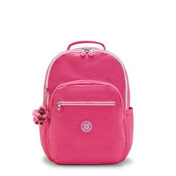 Kipling Seoul Large 15" Backpack Laptop Táska Rózsaszín | HU 1650SG